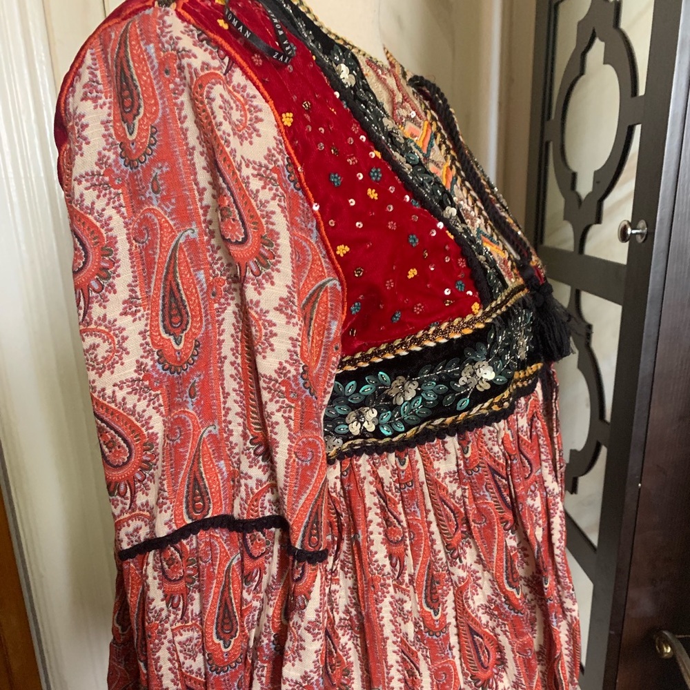 Zara ethnic beaded top - Picture 5 of 16